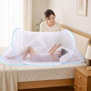 아기용 원형 방충망 접이식 야외 모기장 침대망