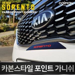 더뉴쏘렌토 카본스타일 프론트 포인트 가니쉬 몰딩