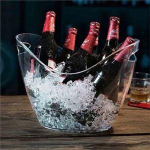 휴대용 캠핑용 아이스 버킷 투명 아크릴 아이스 버킷 보냉통 맥주