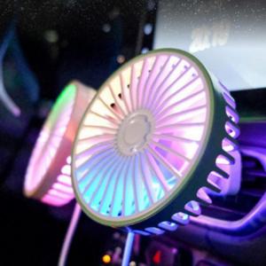 3단 LED 차량용 블랙 저소음 선풍기 usb 송풍구 풍속