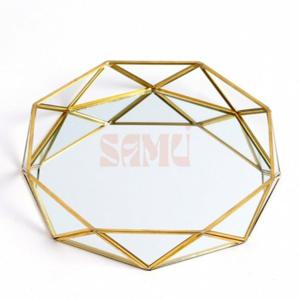 북유럽풍 골드 미러 트레이 17.5x4cm 거실장식품 장식용품