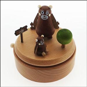 고급 원목 오르골 엄마 곰과 아기 곰