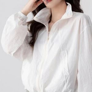 여성 숏 바람막이 봄 여름 야상 크롭 점퍼 0409