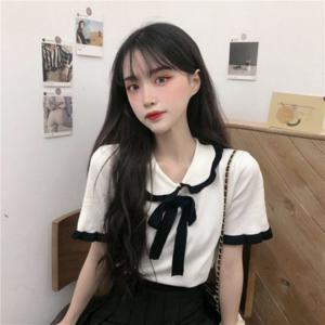 카라 레이스 리본 반발티 ERD-042