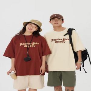 남녀공용 봄티셔츠 라운드티셔츠 프린트티셔츠 레터링 남녀공용티셔츠 시티보이