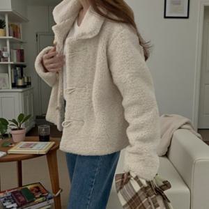 베르 뽀글이 카라 반코트 2color 여성 플리스코트 겨울 후리스