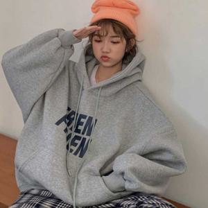 여성티셔츠무지후드티 후드티이쁜곳반집업 캐주얼 회색후드오버후드티