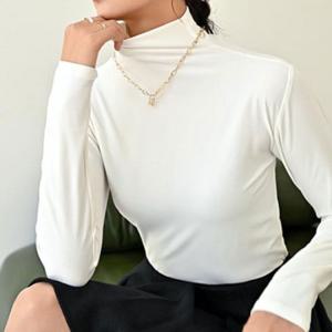 티셔츠 여성긴팔면티 목폴라 긴팔티셔츠 여자기본티셔츠 데일리룩
