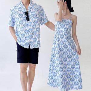 여행용원피스 여름커플시밀러룩 커플휴양지룩 나시 여행커플룩 비치룩