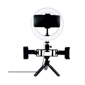 LED 원형 라이트 20cm 스마트폰 거치대 개인방송 유튜브 동영상 사진 촬영 메이크업 조명