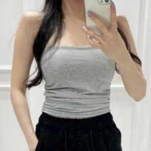 여성 여름 노브라나시 셔링 캡내장 레이어드 탑 나시티 여리핏 브라탑 민소매 패션 이너
