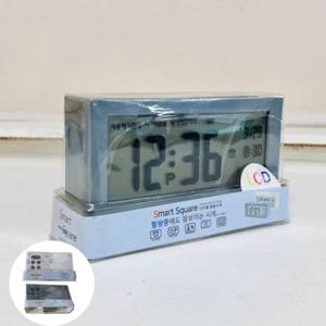 탁상용시계 모래 자명종 무소음알람 우드 인테리어 엔틱 스퀘어 디지털 탁상시계 색상랜덤 1p