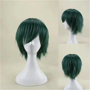 HAIRJOY ​​합성 머리 레이어드 짧은 스트레이트 민트 그린 코스프레 가발