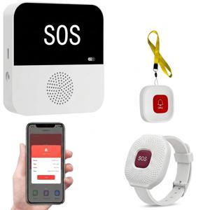 무선 WiFi 노인 간병인 호출기 SOS 호출 버튼 노인 환자를 위한 긴급 SOS 의료 경보 시스템 집에서 노인