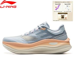 Li-Ning 여성용 YUEYING 5 PRO 와이드 토 박스가 있는 최적화된 쿠션 런닝화 SUPER BOOM 반사 리닝 스니커즈 ARHV014