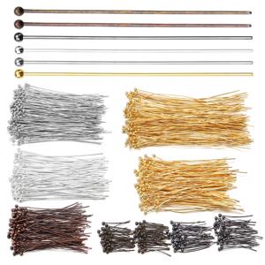 100/200pcs 황동 볼 헤드 핀 쥬얼리에 대 한 골드 도금 볼 헤드 핀 구슬 핀 결과 용품 만들기 DIY 쥬얼리 만들기