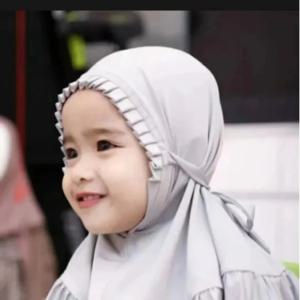 H364 아름다운 맞는 3-6 세 소녀 주름이있는 귀여운 Hijab 머리 스카프 아기 이슬람 목도리 터번 모자