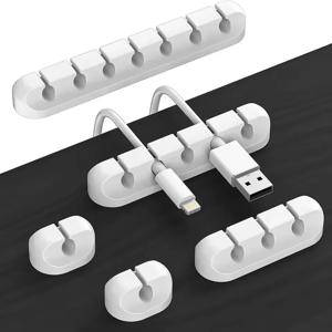 케이블 코드 와이어 정리기 실리콘 USB 케이블 와인더 관리 클립 셀프 접착식 마우스 키보드 헤드셋 자동차용 아이폰용