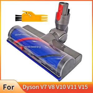 다이슨 V7 V8 V10 V11 V15 진공 부착물용 공구 브러시 및 바닥 브러시 헤드(녹색 LED 먼지 조명 포함), 퀵 릴리스