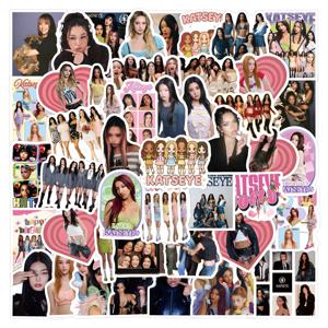 60/120PCS 새로운 Katseye Kpop 걸 그룹 낙서 스티커 장식 수하물 전화 기타 Scraphbook 방수 스티커 아이 장난감