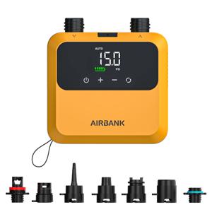 AIRBANK Pulse Pro 스탠드 업 패들 용 전기 SUP 공기 펌프 PVC 보트 용 브러시리스 모터가있는 20PSI 최대 4500mAh 풍선 펌프