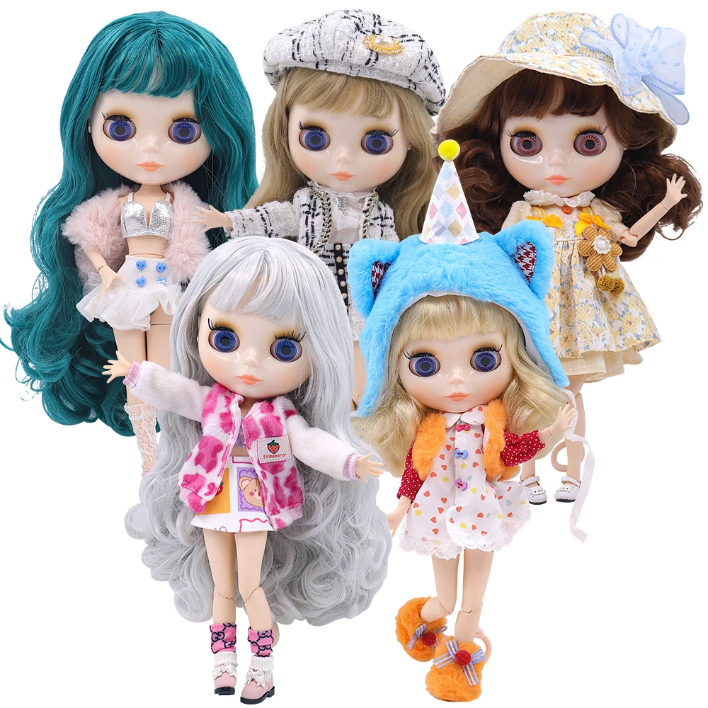 ICY DBS 10 번째 Anniv Blyth 인형, 1/6 BJD 장난감, 광택/물질, 반짝이는 얼굴, 다채로운 머리 관절 바디, 30cm