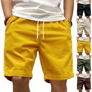 2024 American Heavy Duty Work Shorts 여름 I 트렌디한 레트로 코듀로이 패션 브랜드 남성 캐주얼 반바지