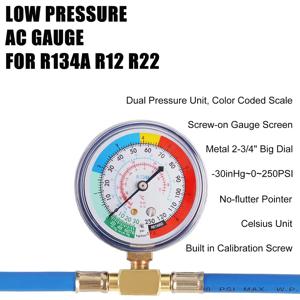 자동차 AC 에어컨 R134A 냉매 충전 측정 호스 (압력 게이지 포함) 압력 게이지 측정 키트 Reparing Tool