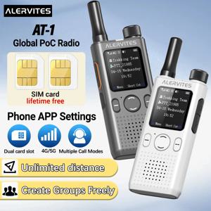 바오펑 AT1 POC 무전기 평생 무료 사용, 그룹 생성 자유롭게, 글로벌 4G/5G 네트워크 무전기, 무제한 거리 통신, ALERVITES