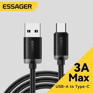 Essager 3A USB 유형 C 케이블 USB A-유형 C iPone 15 용 고속 충전 케이블 Samsung Xiaomi 휴대 전화 데이터 충전기 와이어 코드