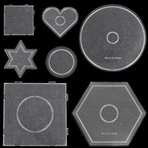 2.6MM 실용적인 PE 클리어 스퀘어 녹는 구슬 대형 Pegboards 보드 원형 퍼즐 비즈 템플릿 DIY 퓨즈 구슬