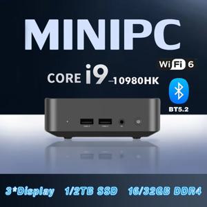 휴대용 미니 PC 코어 i9-10980HK 게이밍 미니 PC 윈도우 11 프로 16GB/32GB DDR4 1TB 2TB M.2 SSD WiFi 6 BT5.2 데스크탑 컴퓨터