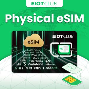 EIOTCLUB ESIM 카드 – 무제한 ESIM 다운로드, 사전 설정된 1.1GB 데이터, 여행 및 비즈니스에 적합한 9개의 슬롯, 안드로이드 폰용