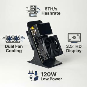 yysluping 최신 BitNerdQaxe++ Rev6.1 비트코인 ​​채굴기 6TH/s 120W BM1370 칩 SHA-256 전원 공급 장치가 있는 암호화폐 채굴 기계