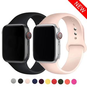 Apple Watch 울트라 밴드 용 스포츠 실리콘 49mm 40mm 44mm 42/38mm 부드러운 고무 팔찌 iWatch 시리즈 9 8 7 6 SE 5 41mm 45mm 스트랩