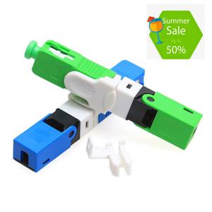 100PCS 섬유 빠른 연결 SC APC 및 SC UPC 단일 모드 광섬유 빠른 커넥터 FTTH SM 광학 빠른 커넥터