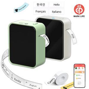 Marklife 열전사 라벨 프린터 P15 미니 휴대용 블루투스 무선 라벨 프린터 사무실 주방 학교 비즈니스 메이커에 사용됨