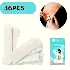 36PCS 의류 드레스 브라 스트랩용 보이지 않는 양면 패션 테이프 미끄럼 방지 피부 안전 비밀 접착 스트립 1.2/1.8cmx8.5cm