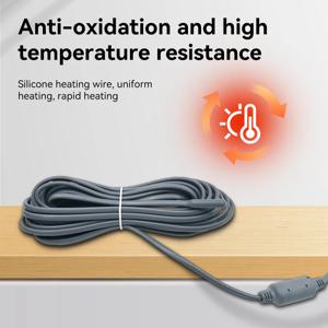 EU/US/UK/AU 플러그 110V~220V 실리콘 고무 파충류 및 양서류 난방 케이블 비바리움 바닥 애완동물 공간 난방 15W 25W 40W 80W