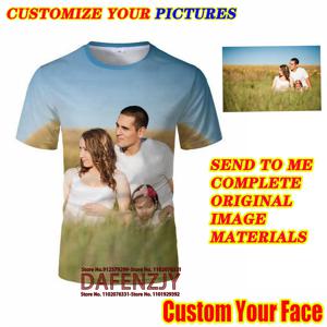 3d 인쇄 사용자 정의 사진/이름 T 셔츠 남성/여성 반팔 하라주쿠 Tshirt 여성 T-셔츠 맞춤형 탑 남성 티