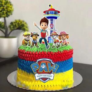 Paw Patrol 케이크 장식 생일 파티 장식 만화 베이킹 플러그인 용품 컵 케이크 카드 해피 파티