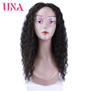 UNA 레이스 부분 가발 가발 긴 사전 컬러 혼합 가발 딥 웨이브 가발 자연 스타일 18 인치 여성용 저렴한 소프트 레미 가발