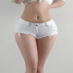아메리칸 스타일 핫걸 와이드 힙 퓨어 컬러 프린지 데님 슈퍼 숏팬츠 여성 여름 다용도 A라인 바디 히트 팬츠