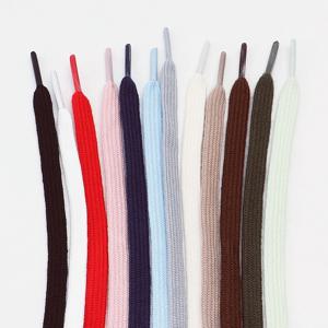 1쌍/3쌍 클래식 단색 플랫 끈 프리미엄 코튼 캐주얼 신발끈 운동화 0.8cm 폭 신발끈 길이 100/120/140/160cm