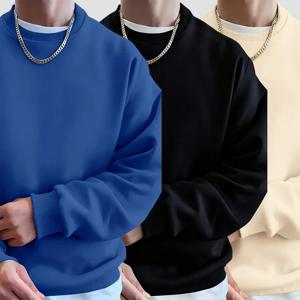 남성용 플리스 가을 상의 스트리트 패션 풀오버 편안한 클래식 스웨트셔츠 스포츠 캐주얼 스포츠웨어 데일리 소프트 의류