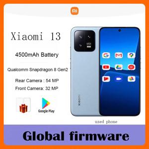글로벌 펌웨어 정품 샤오미 13 5G 스마트폰 6.36인치 HyperOS 2.0 4500mAh IP68 2400x1080px 중고폰