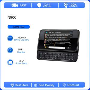 오리지널 리퍼비시 N900 3G 싱글심 언락 GSM 900/1800 휴대폰 러시아어 아랍어 히브리어 키보드 핀란드 제조