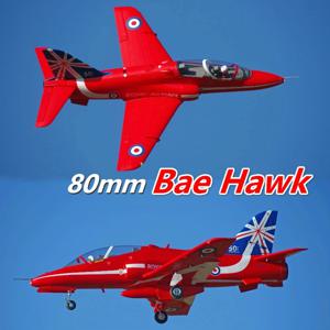 FMS 80mm 베이 호크 레드 애로우 덕티드 팬 EDF 제트 6S 6CH 플랩 포함 수납식 PNP RC 비행기 모델 취미용 비행기 항공기