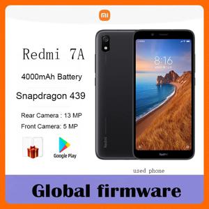 글로벌 펌웨어 샤오미 레드미 7A 스마트폰 5.45인치 4G 모든 네트워크 지원 1440x720 13MP 스냅드래곤 4394000mAh 중고폰