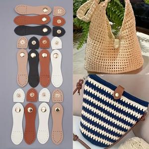 8Pcs 9cm 패션 가죽 가방 버클 수제 버튼 지갑 Hasp 걸쇠 버클 카드 팩 버클 DIY 핸드백 액세서리